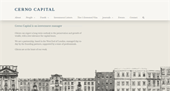 Desktop Screenshot of cernocapital.com